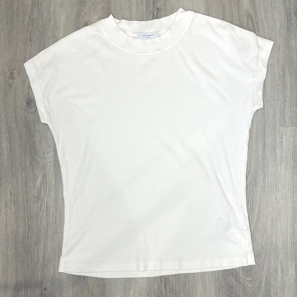 Equipment Femme White Short Sleeve Top